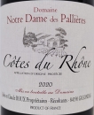 Notre Dame des Pallieres 2020, AOP Cotes du Rhone, Rotwein, trocken, 0,75l